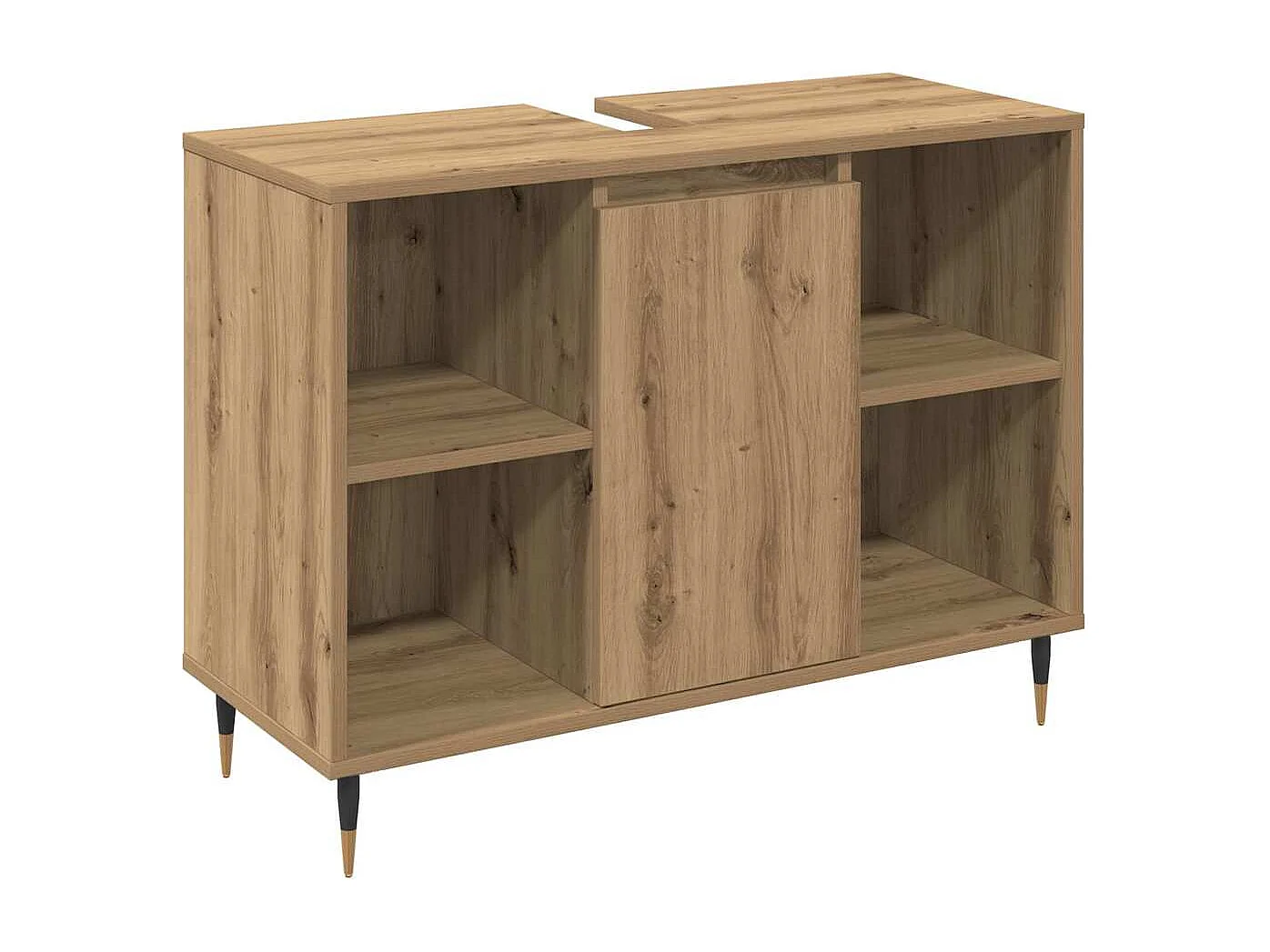 3-delige badkamermeubelset handgemaakt eikenhout