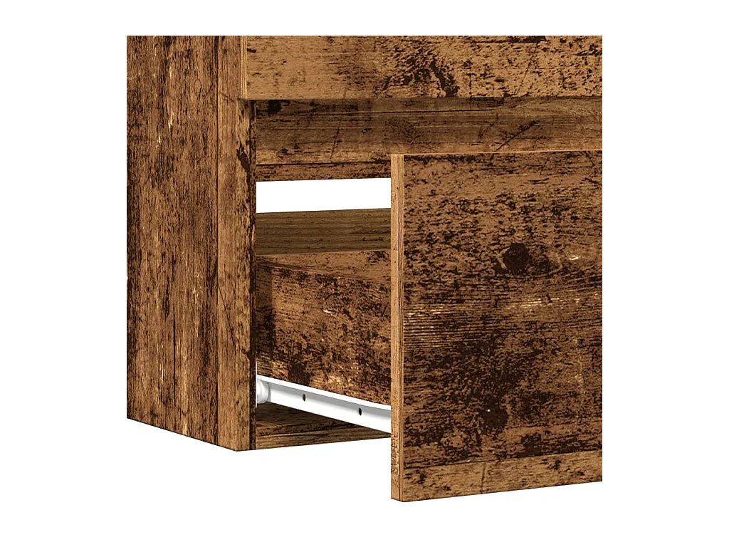 Wastafelkast oud hout 100x38,5x45 cm bewerkt hout