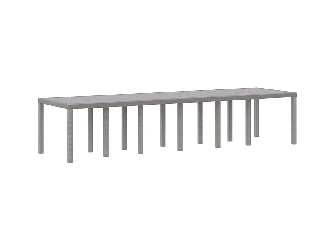 Table de Jardin Gris clair 350 x 100 x 73 cm polyrotin