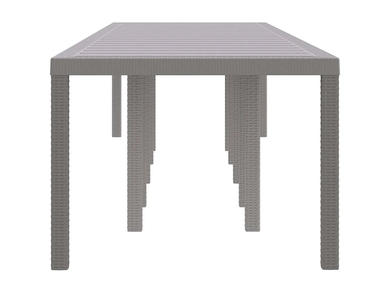 Table de Jardin Gris clair 350 x 100 x 73 cm polyrotin
