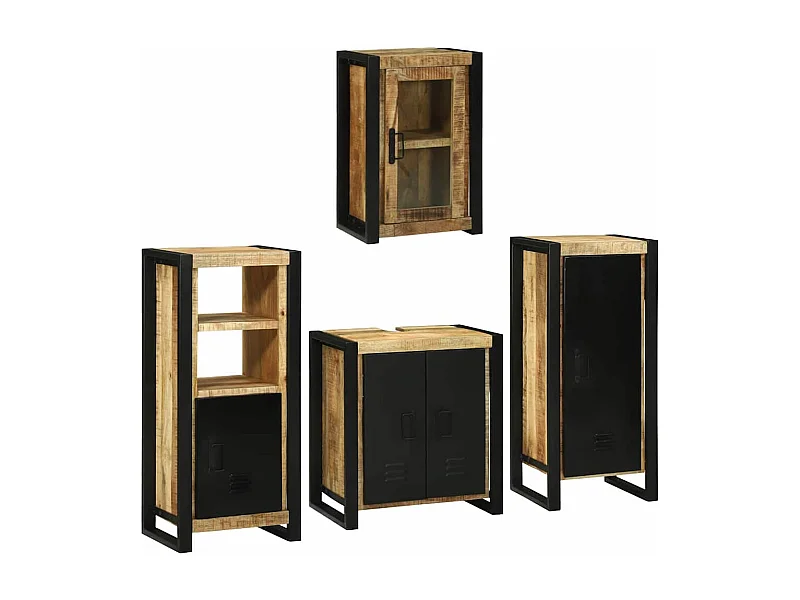 Ensemble de mobilier de salle de bain Montage mural 4 pcs