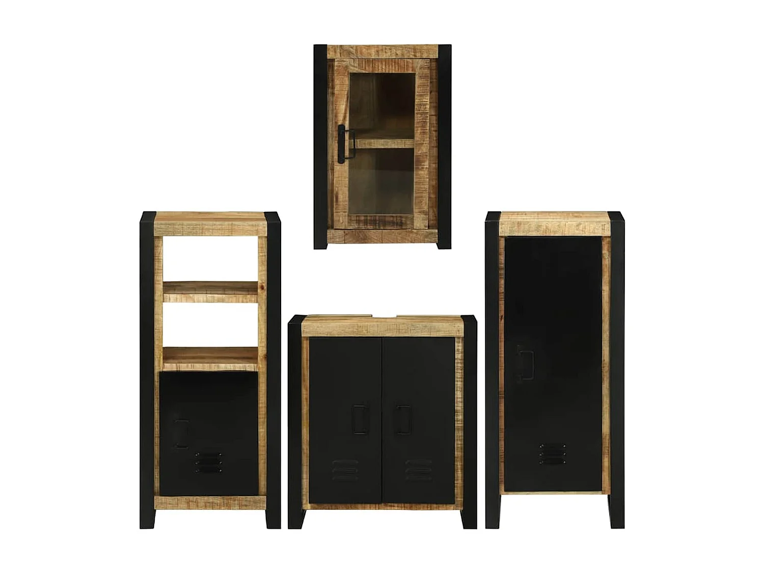 Set di mobili da bagno a parete 4 pezzi