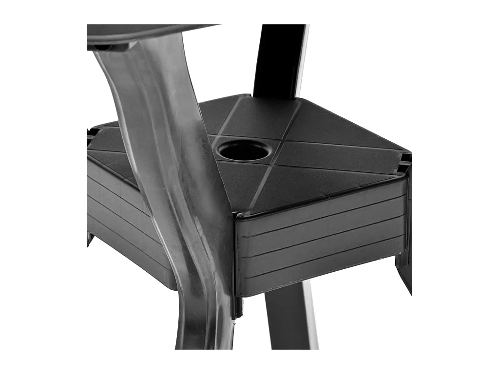 Antraciet bistrotafel 70x70x72 cm Kunststof