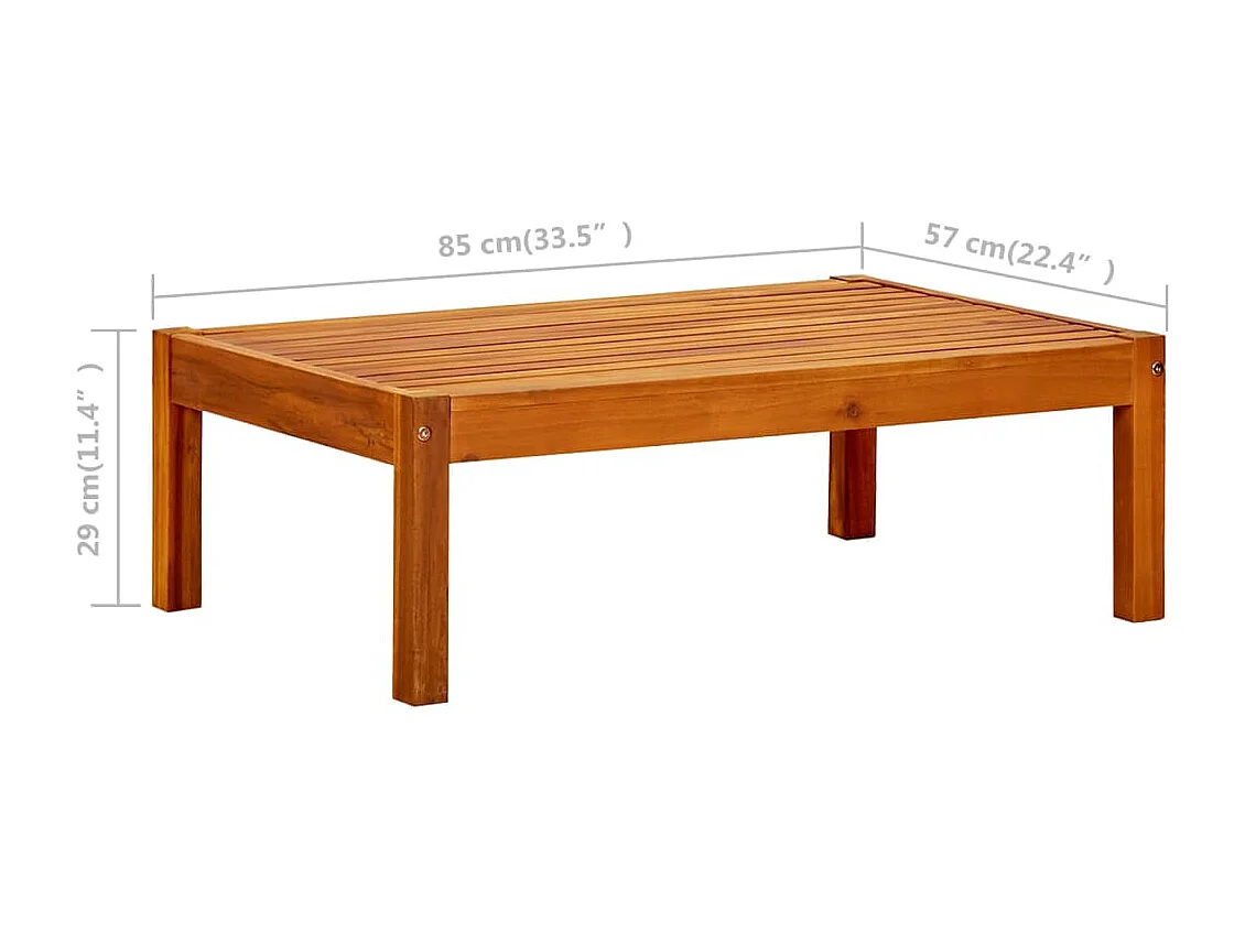 Mesa de jardín 85x57x29 cm Madera maciza de acacia