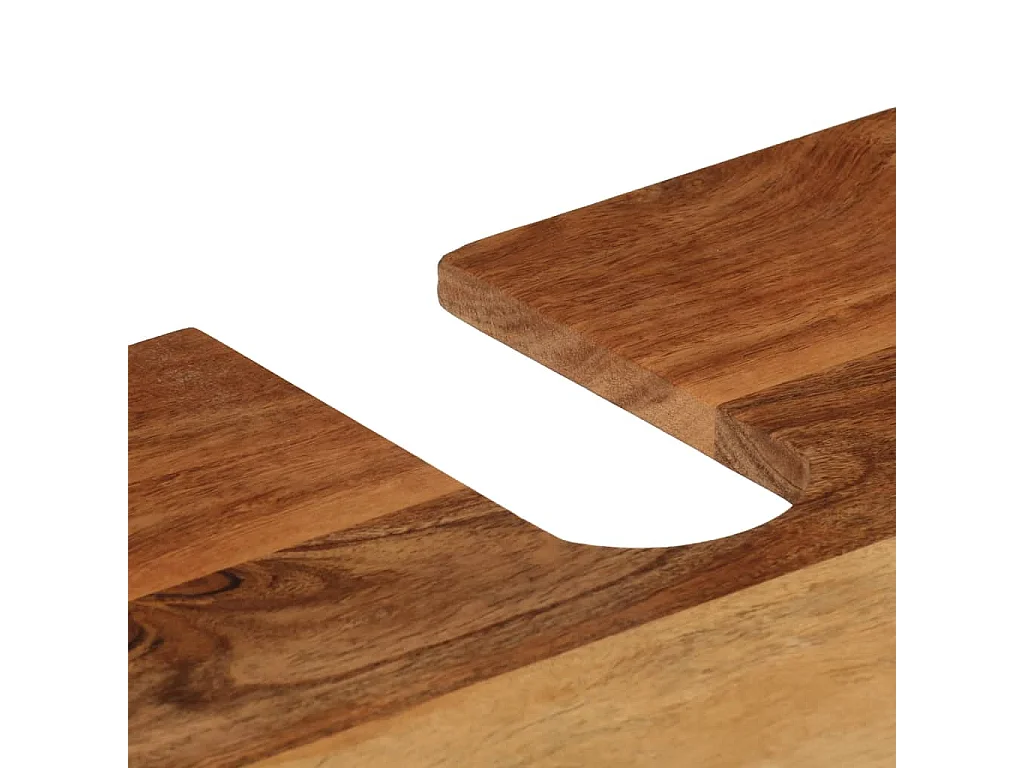 Mueble de baño fabricado en madera maciza de acacia y hierro.