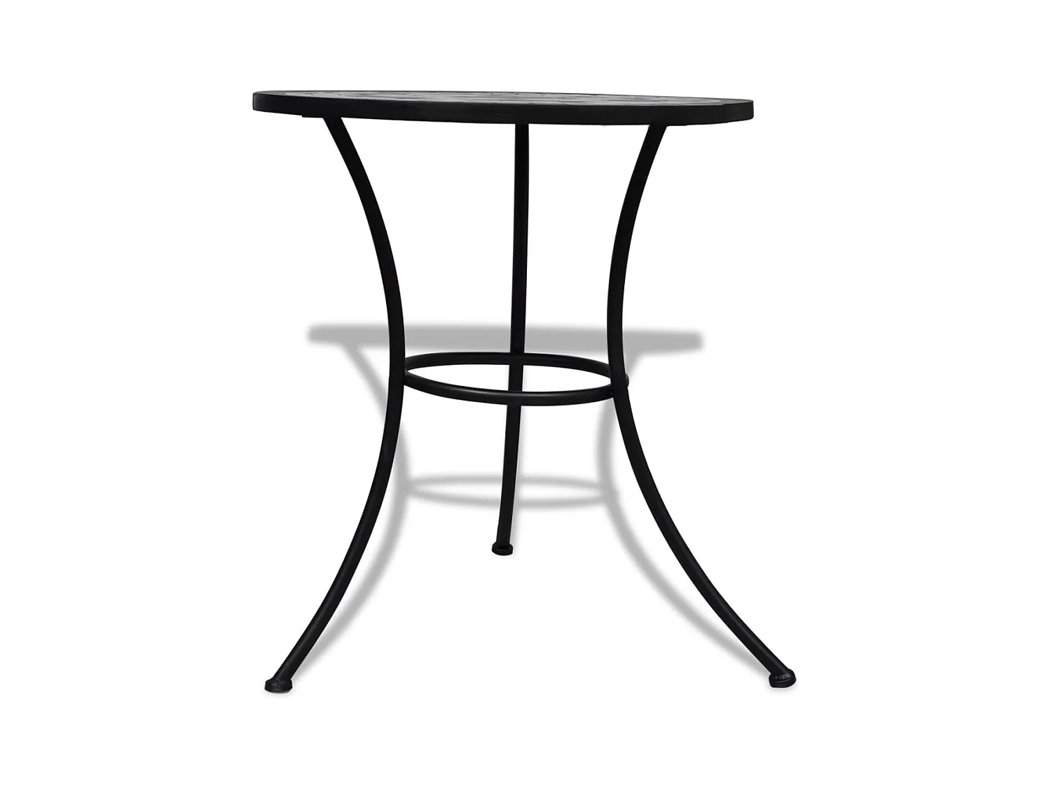 Mesa bistro en blanco y negro de 60 cm Mosaico