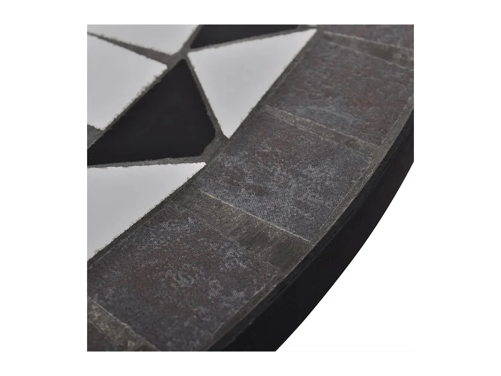 Mesa bistro en blanco y negro de 60 cm Mosaico