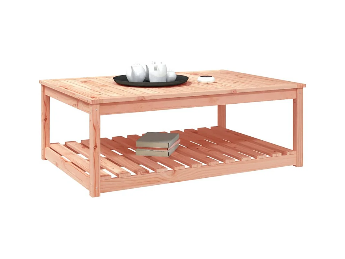 Mesa de jardín 121x82,5x45 cm madera maciza de abeto Douglas