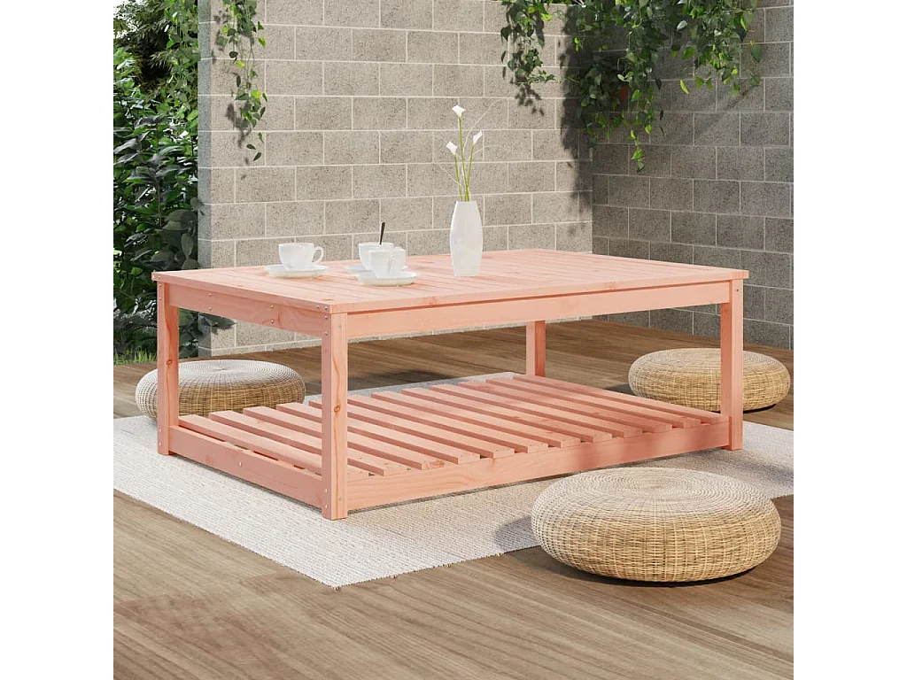 Tavolo da giardino 121x82,5x45 cm in legno massello di abete Douglas