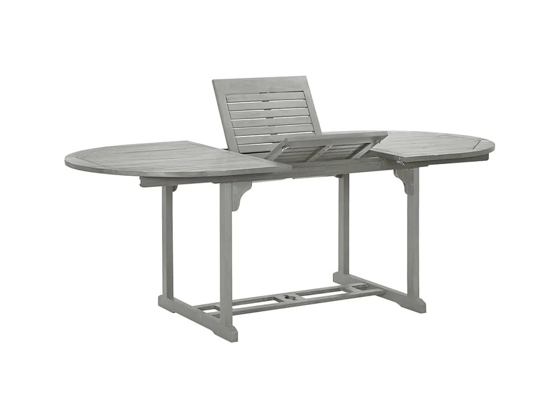 Tuintafel Grijs 200x100x75 cm Massief acaciahout