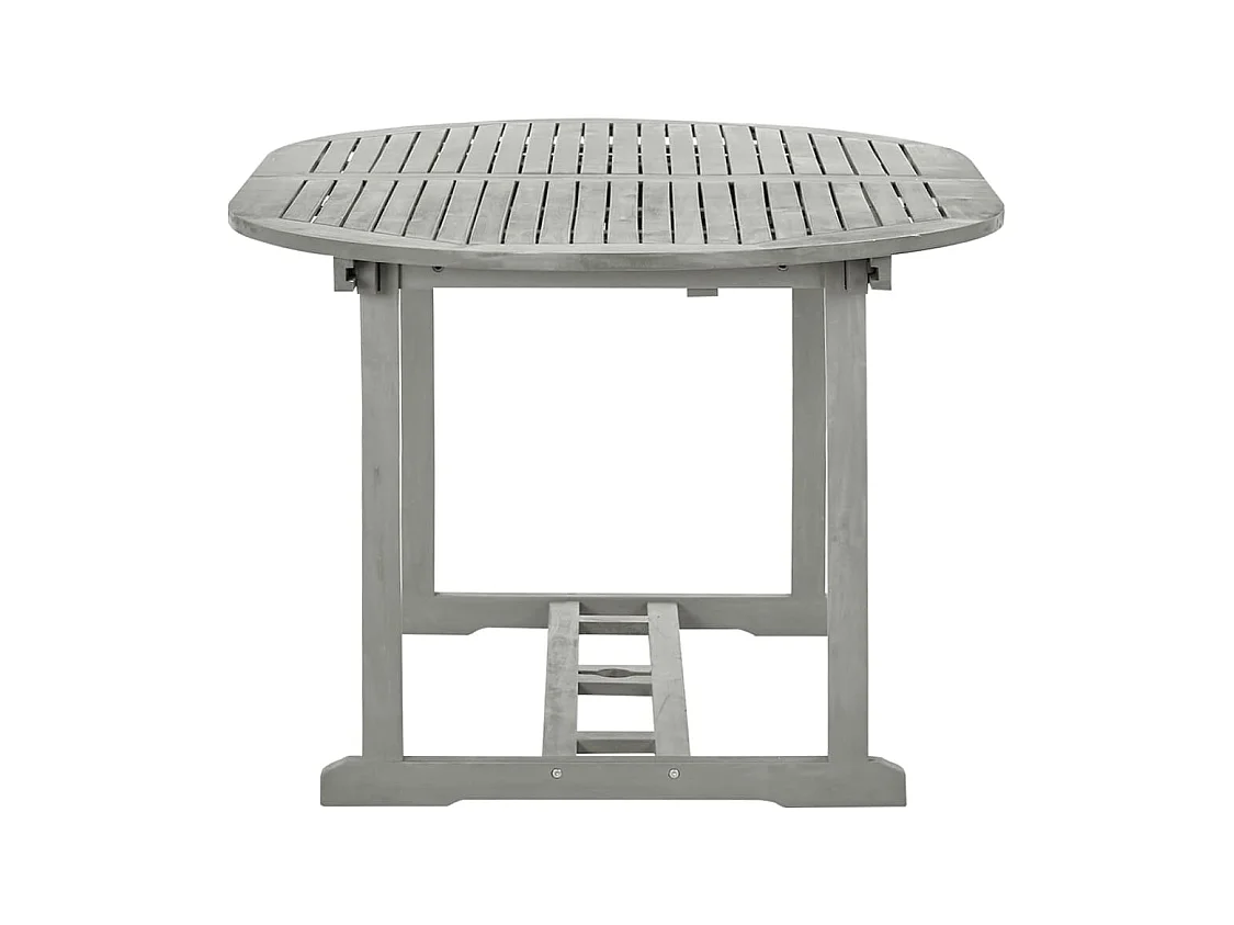 Tuintafel Grijs 200x100x75 cm Massief acaciahout