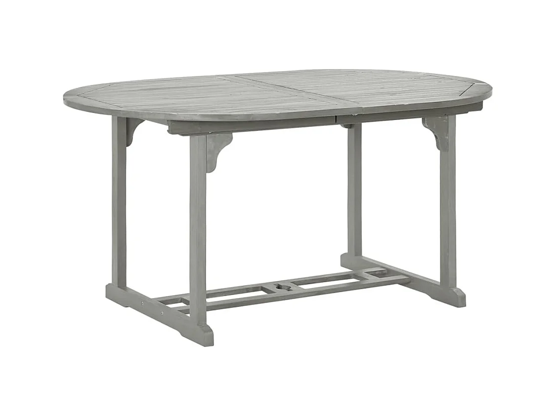 Tuintafel Grijs 200x100x75 cm Massief acaciahout