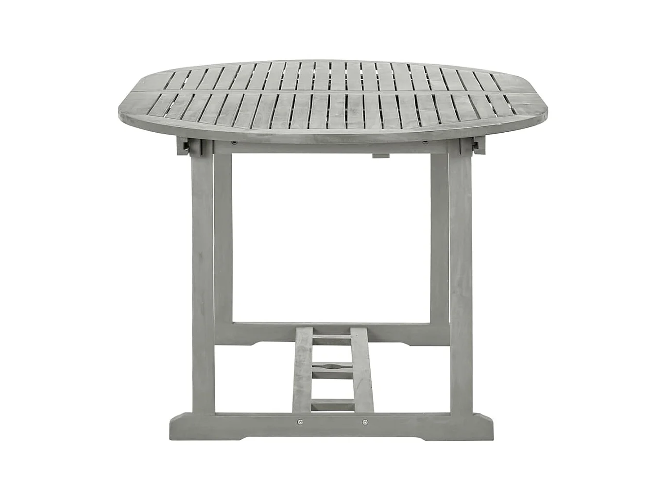 Tuintafel Grijs 200x100x75 cm Massief acaciahout