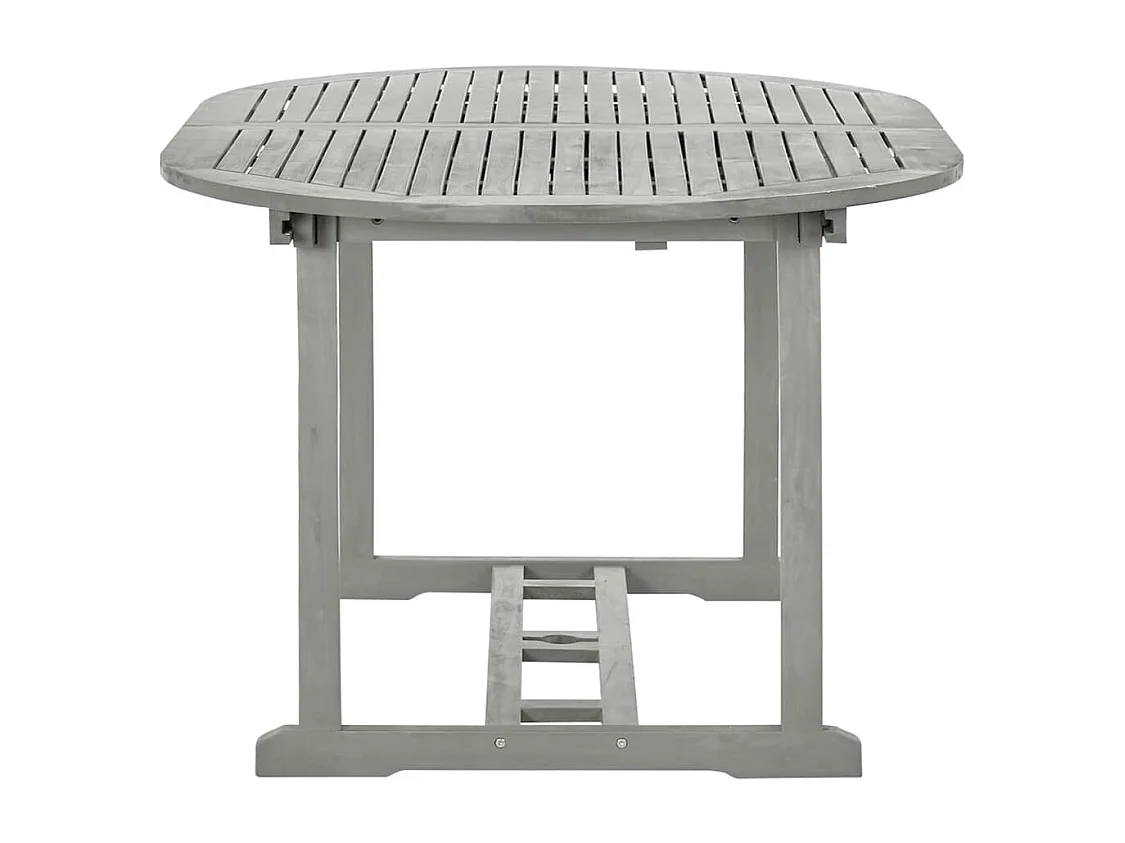 Tavolo da giardino Grigio 200x100x75 cm Legno massello di acacia