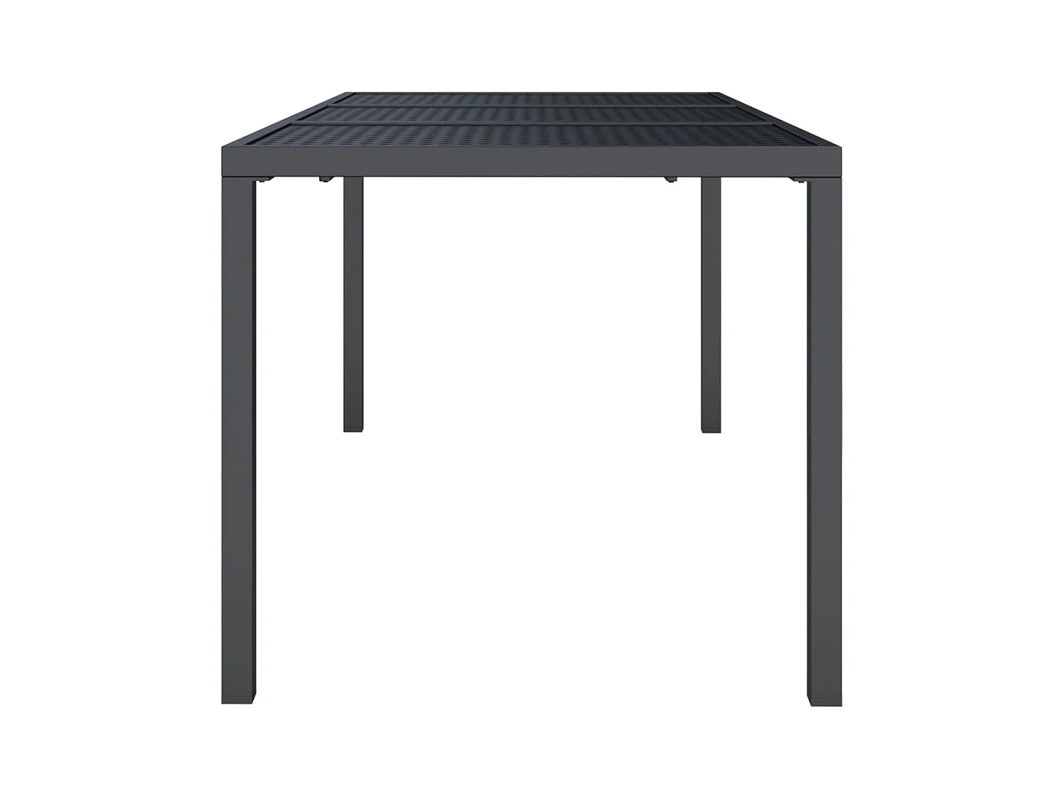 Antraciet tuintafel 165x80x72 cm staal