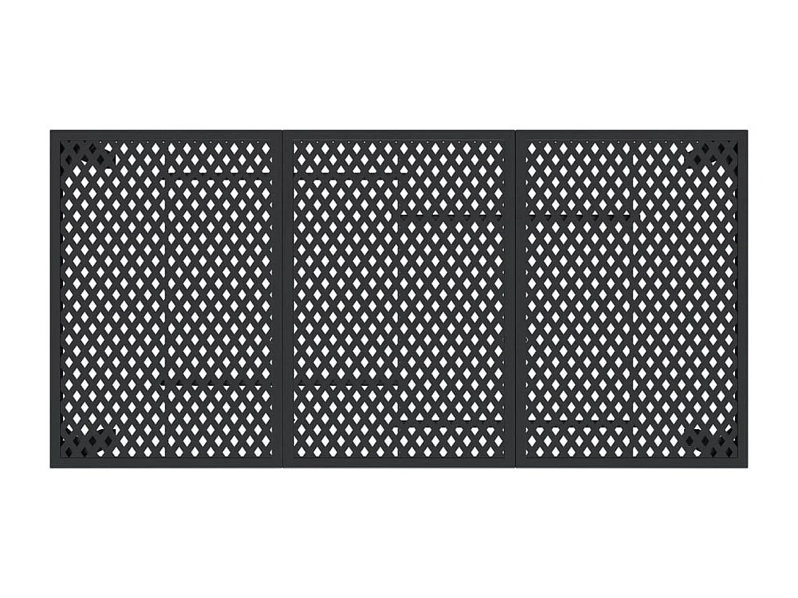 Tavolo da giardino antracite 165x80x72 cm in acciaio