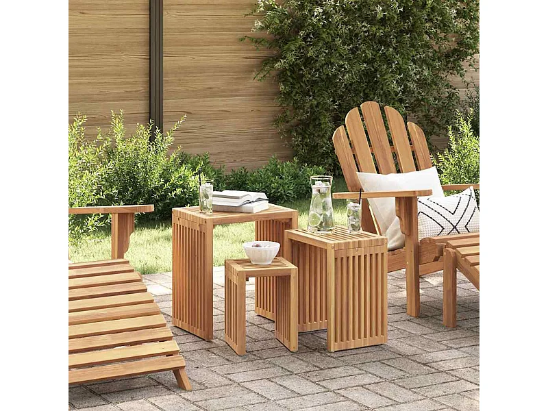 Ensemble de tables d'appoint 3 pcs Marron 33 x 44.5 x 51 cm