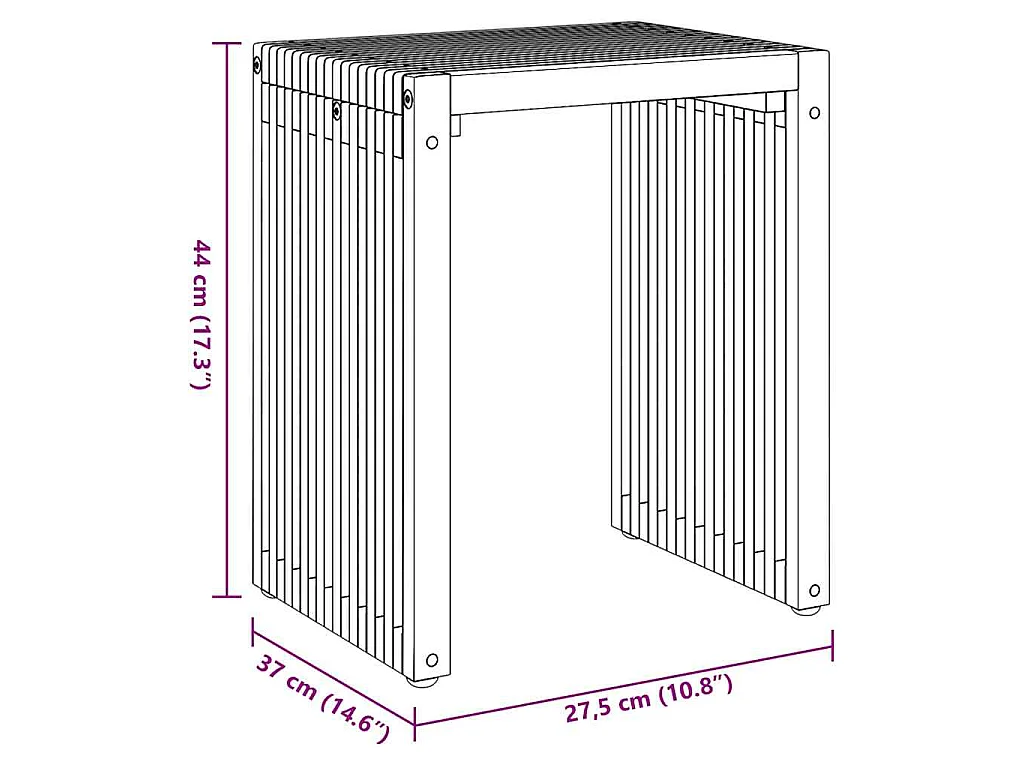 Set di tavolini laterali da 3 pezzi Marrone 33 x 44,5 x 51 cm