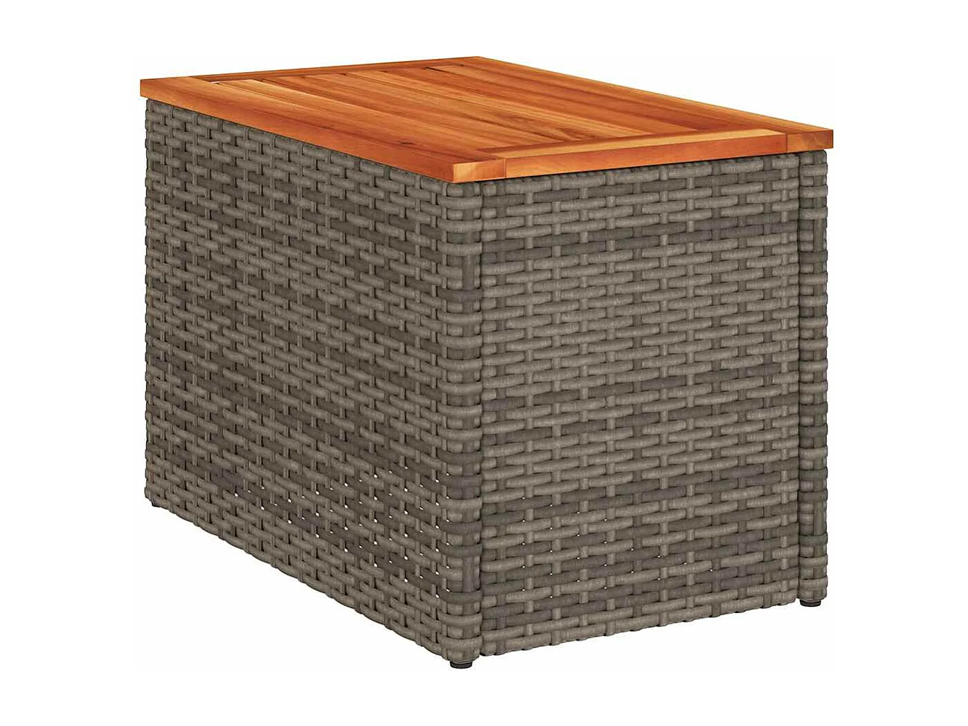 Tuintafels 2 stuks grijs rotan massief hout