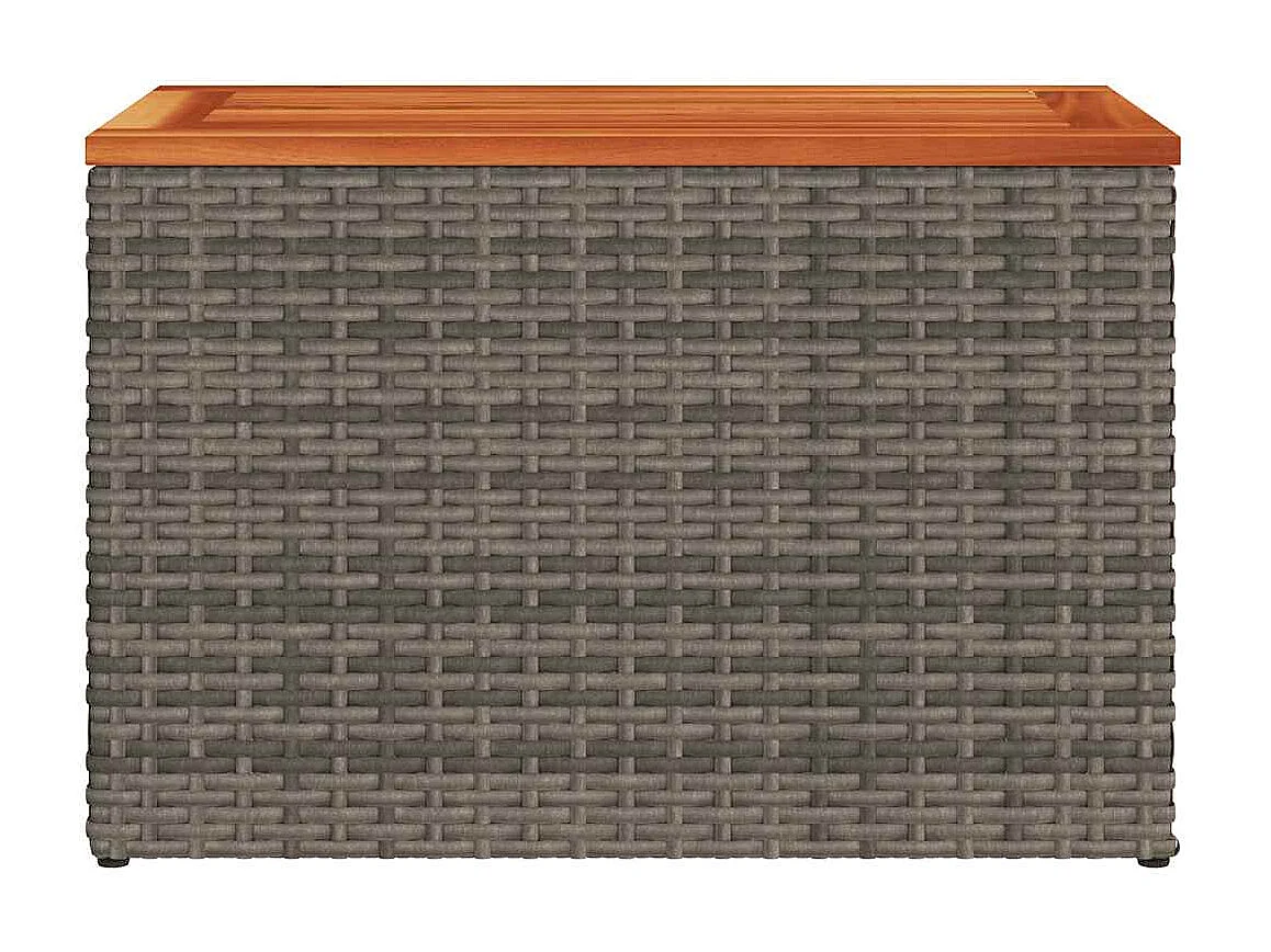 Tuintafels 2 stuks grijs rotan massief hout