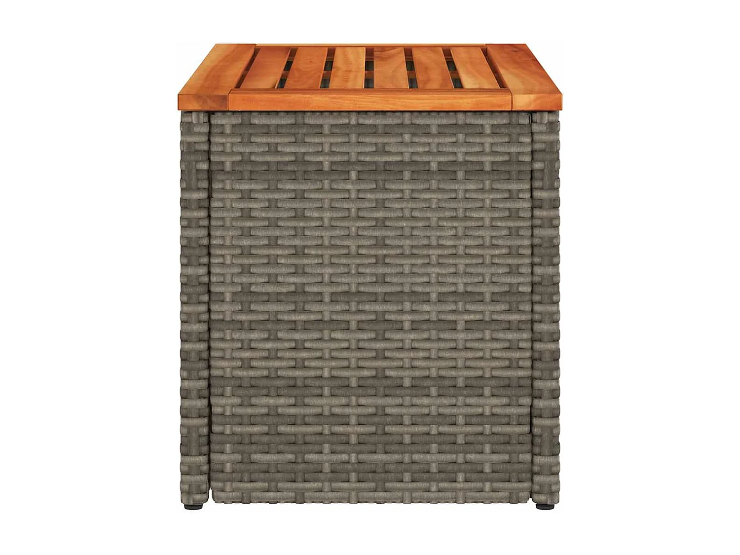 Tuintafels 2 stuks grijs rotan massief hout