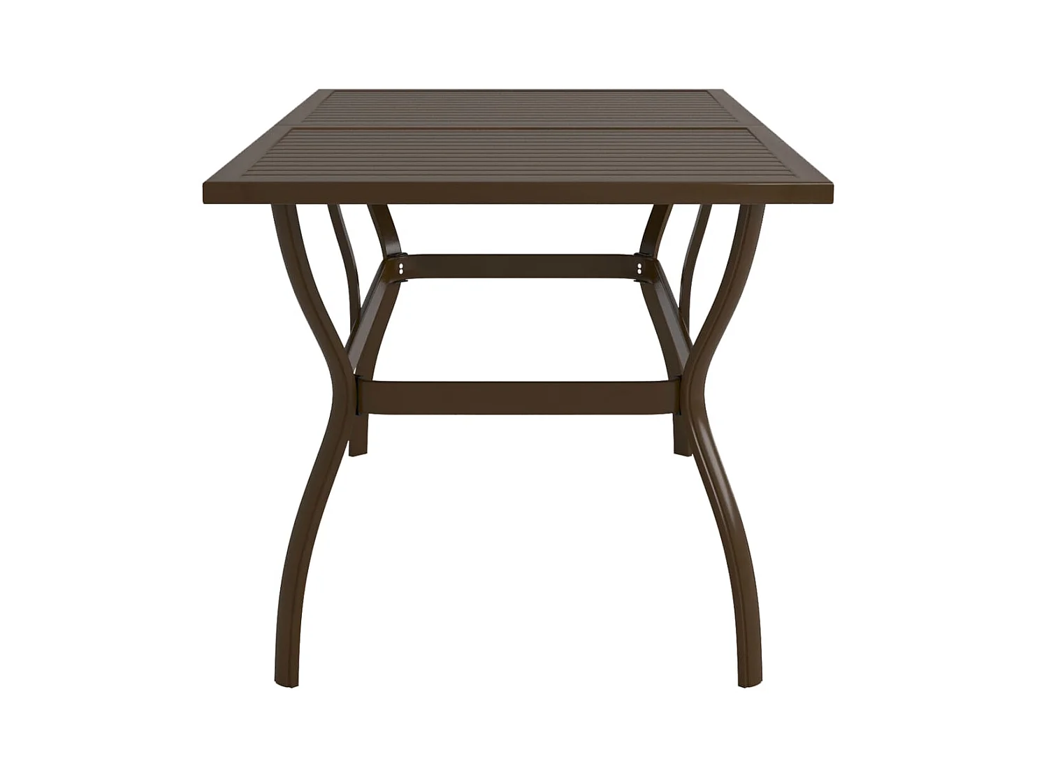 Brauner Gartentisch 140x80x72 cm Stahl