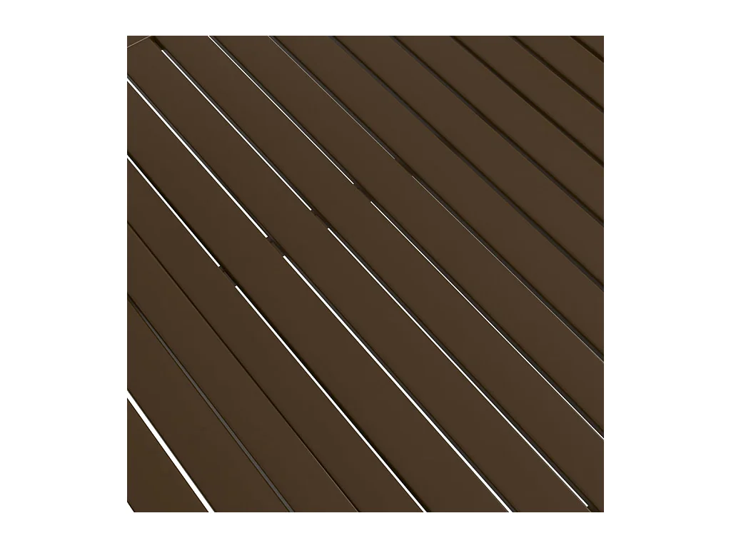 Brauner Gartentisch 140x80x72 cm Stahl