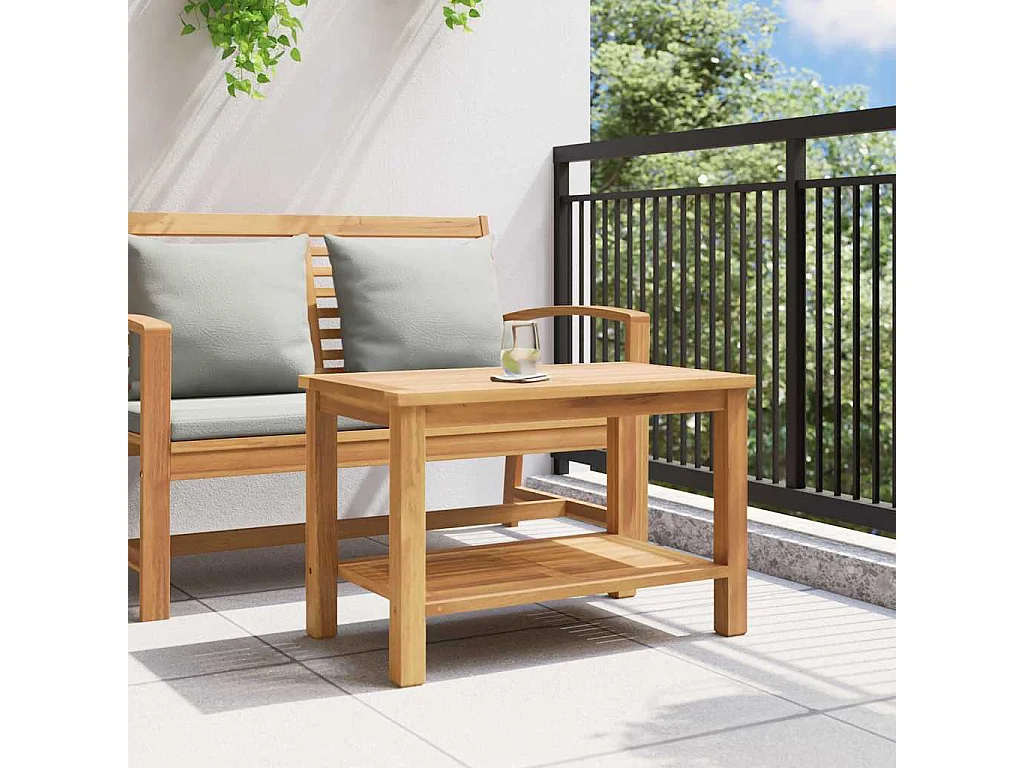 Table basse Marron 70 x 40 x 45 cm Bois de teck solide