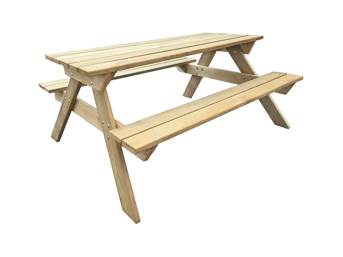 Picknicktafel 150 x 135 x 71,5 cm Hout