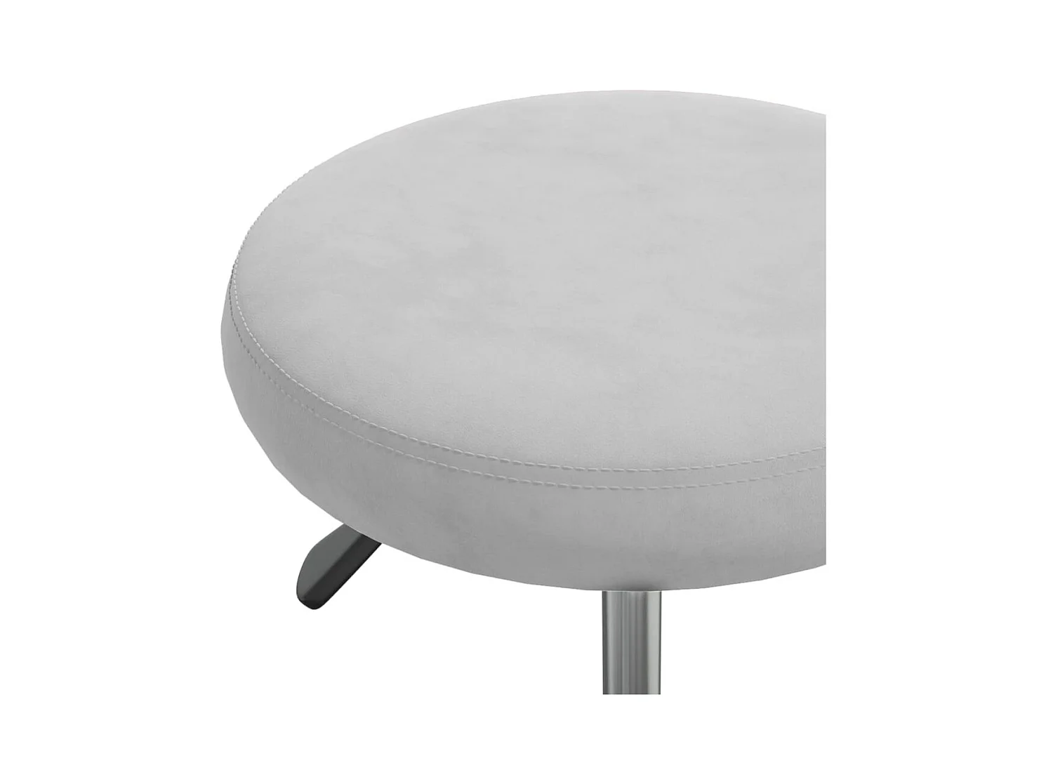 Silla de oficina giratoria de terciopelo gris claro