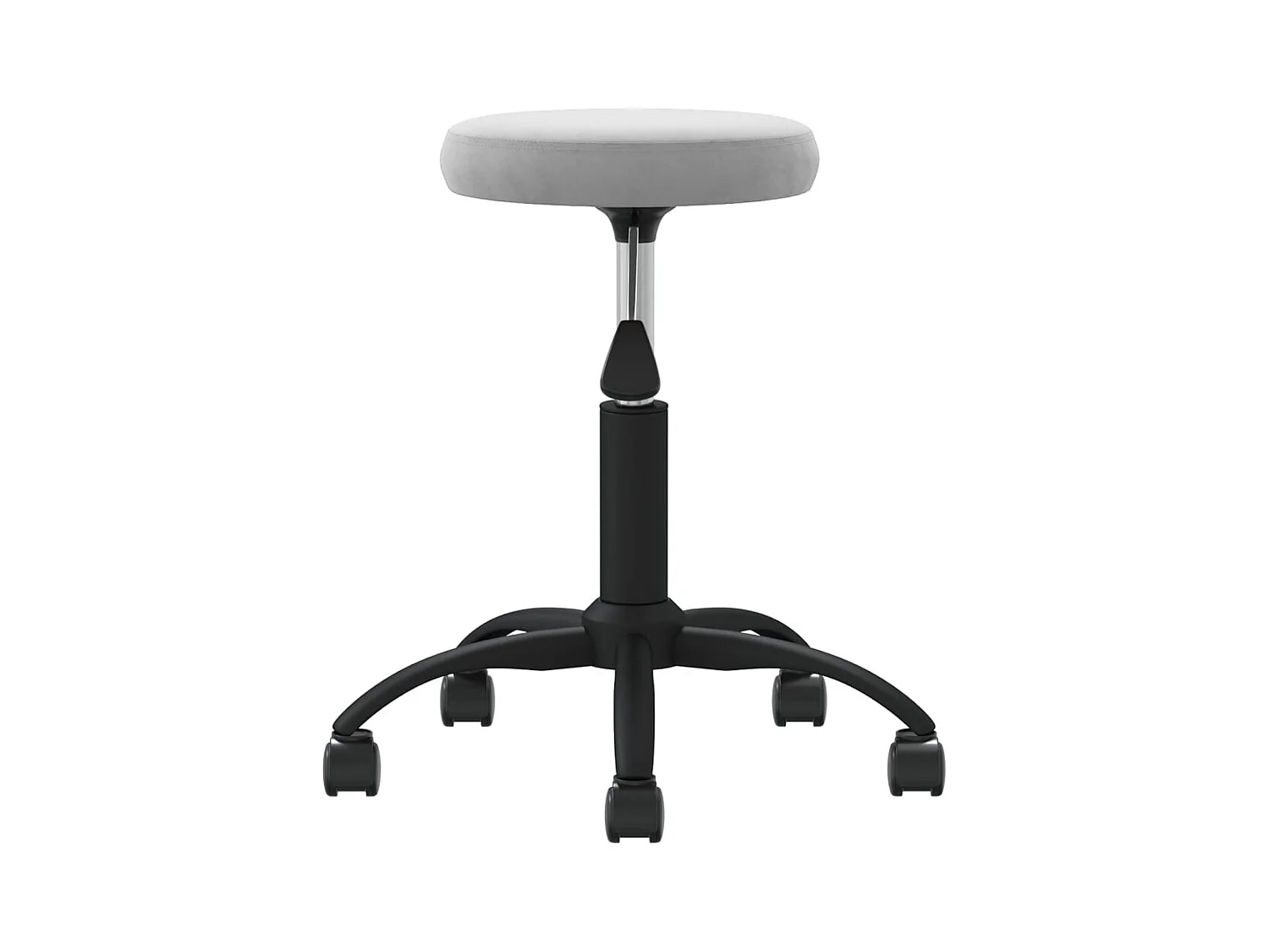 Silla de oficina giratoria de terciopelo gris claro