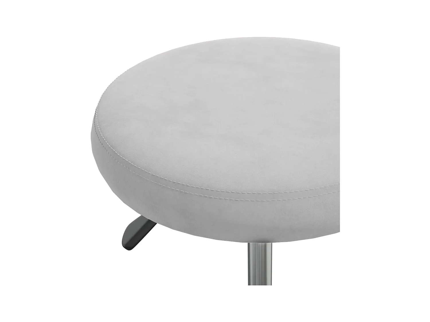 Silla de oficina giratoria de terciopelo gris claro