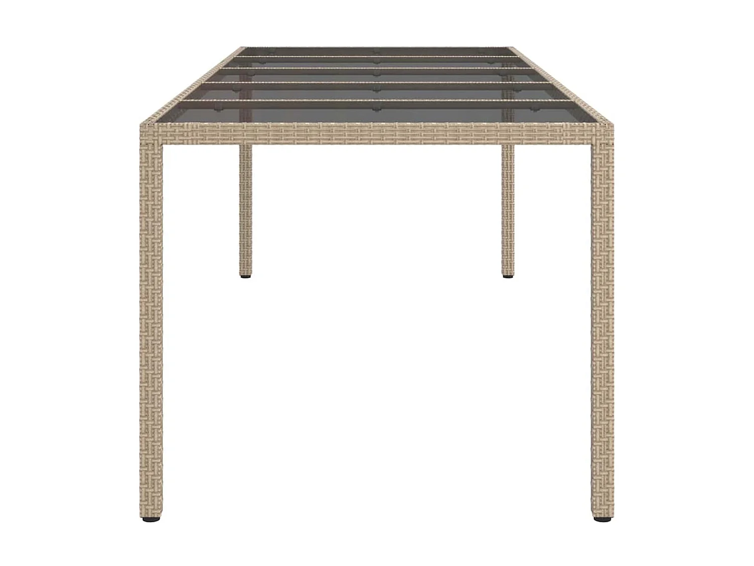 Tavolo da pranzo da giardino Beige 250 x 100 x 75 cm Polyrattan
