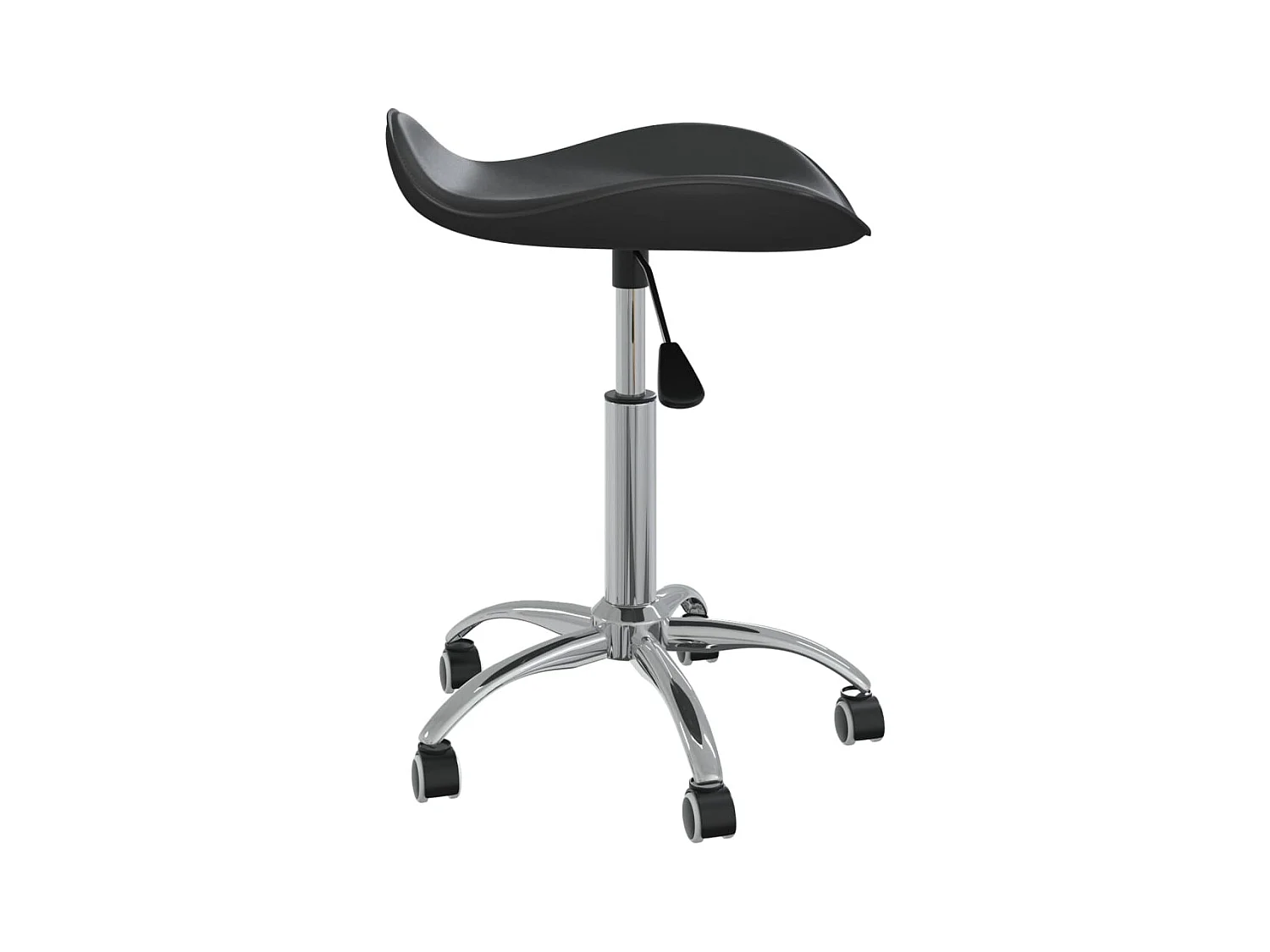 Silla de oficina de piel sintética negra