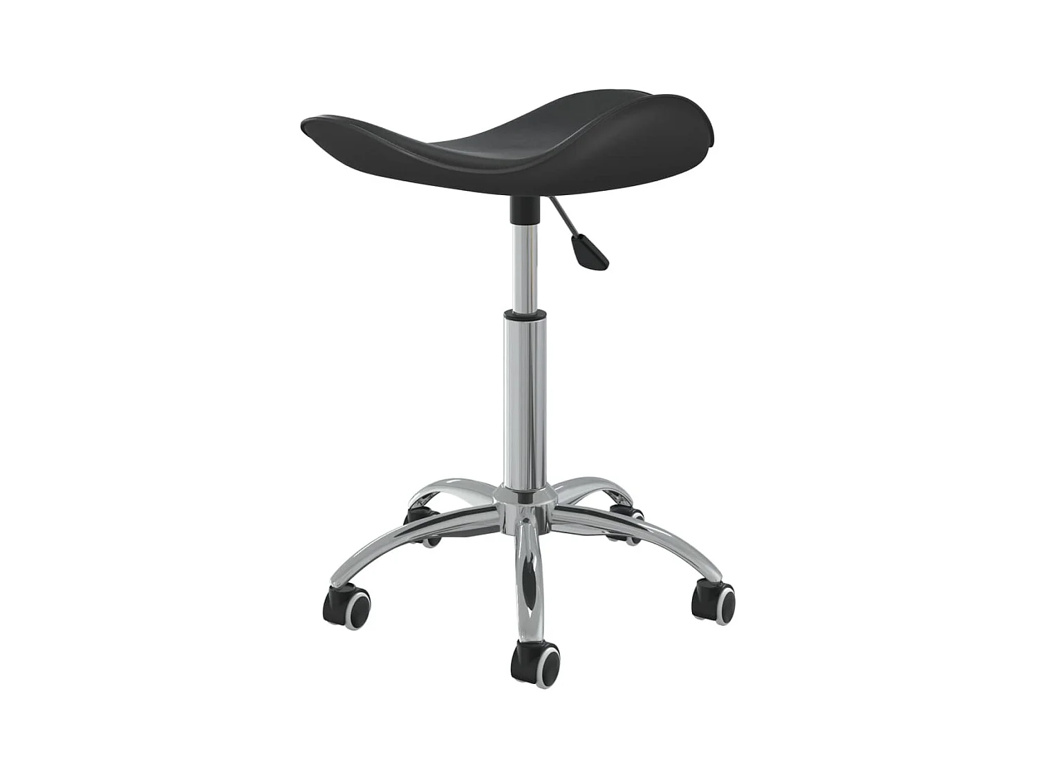 Silla de oficina de piel sintética negra