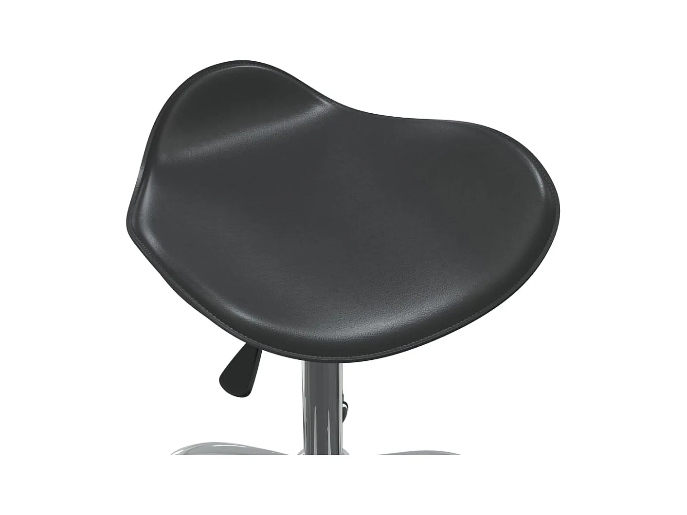 Silla de oficina de piel sintética negra