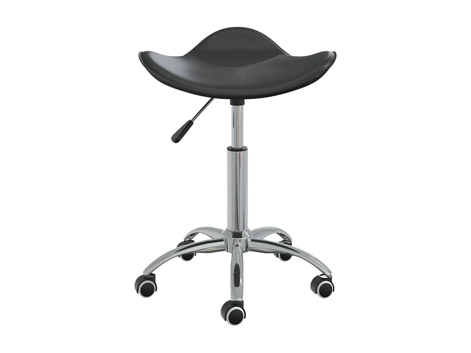 Silla de oficina de piel sintética negra