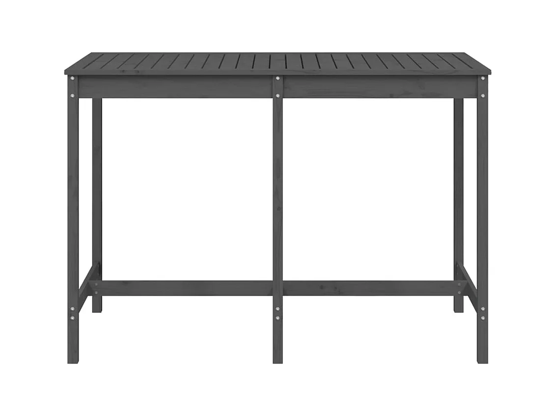 Grijze tuintafel 159,5x82,5x110 cm massief grenenhout