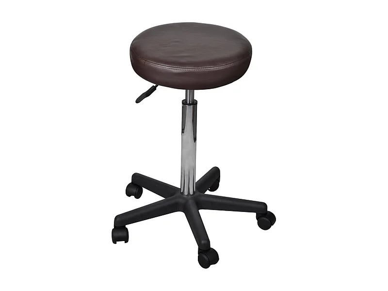 Taburete de oficina marrón
