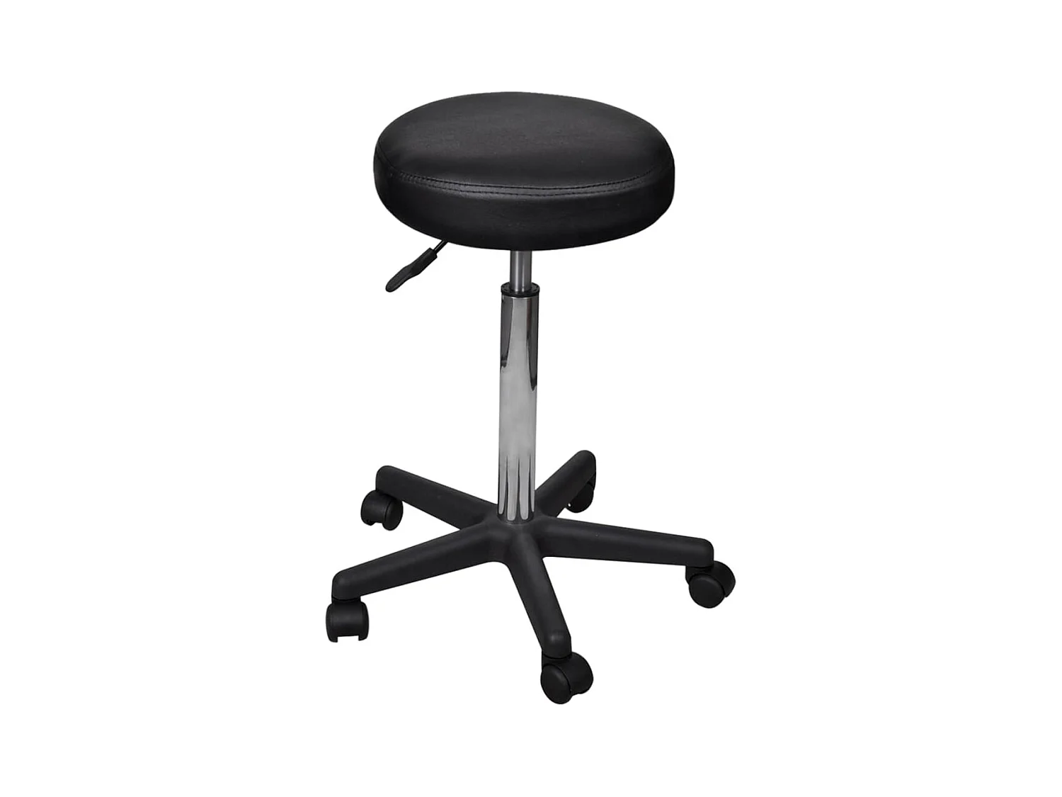 Juego de 2 taburetes de oficina Negro 35,5x84 cm Piel sintética