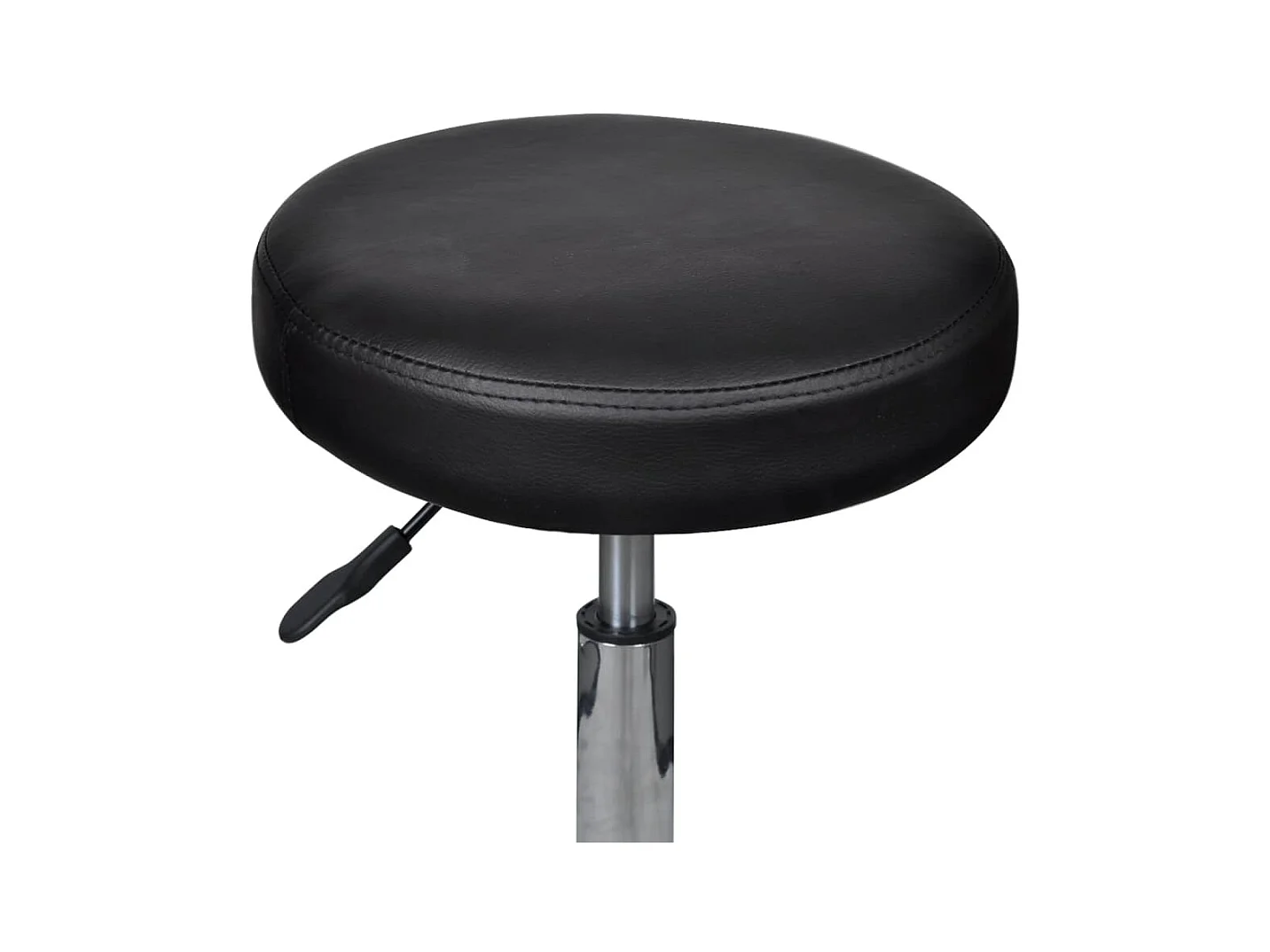 Juego de 2 taburetes de oficina Negro 35,5x84 cm Piel sintética