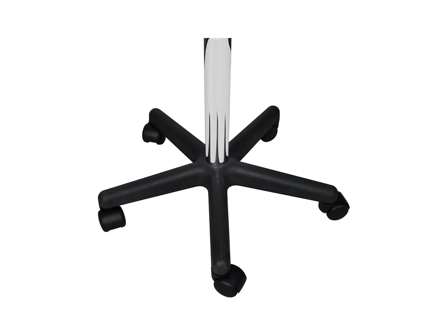 Juego de 2 taburetes de oficina Negro 35,5x84 cm Piel sintética