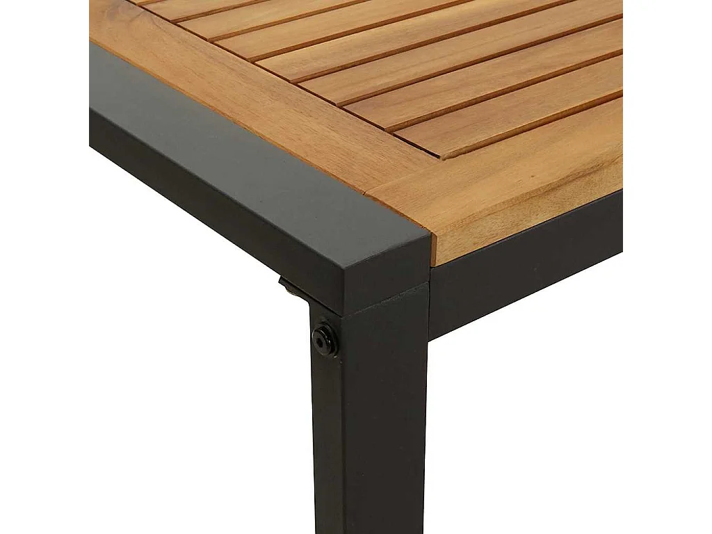 Ensemble de salle à manger pour jardin 7 pcs Noir et marron