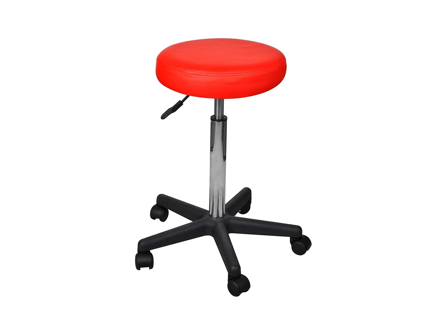 Juego de 2 taburetes de oficina Rojo 35,5x84 cm Piel sintética