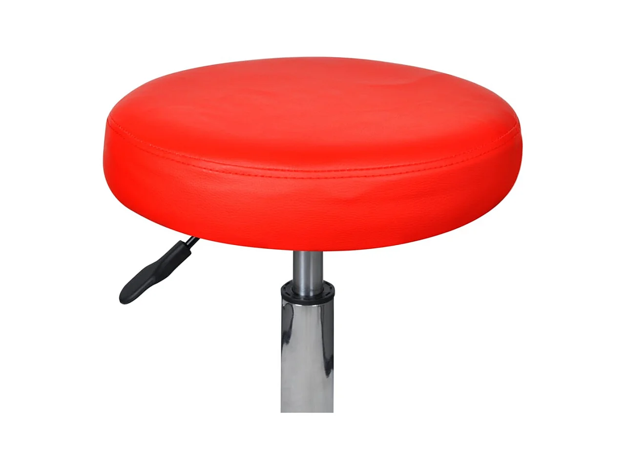 Juego de 2 taburetes de oficina Rojo 35,5x84 cm Piel sintética