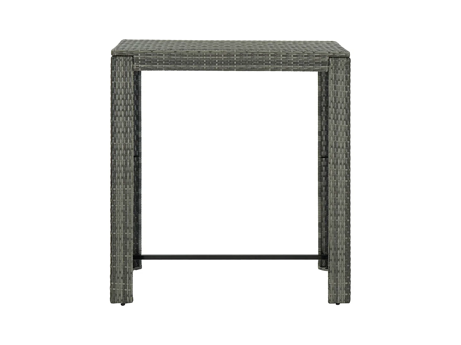 Tuinbartafel Grijs 100x60,5x110,5 cm Hars riet