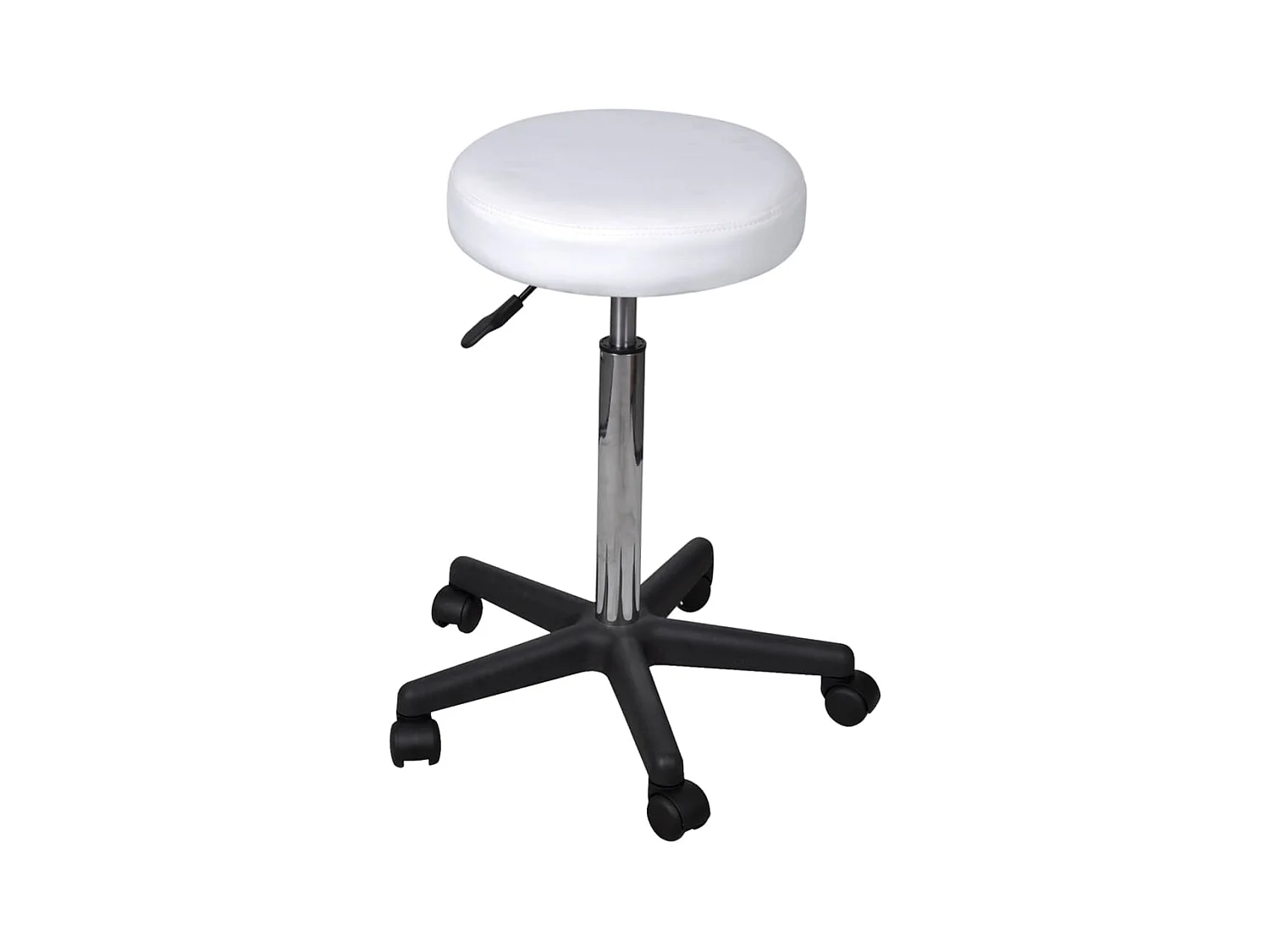 Bürohocker 2er Set Weiß 35,5x84 cm Kunstleder