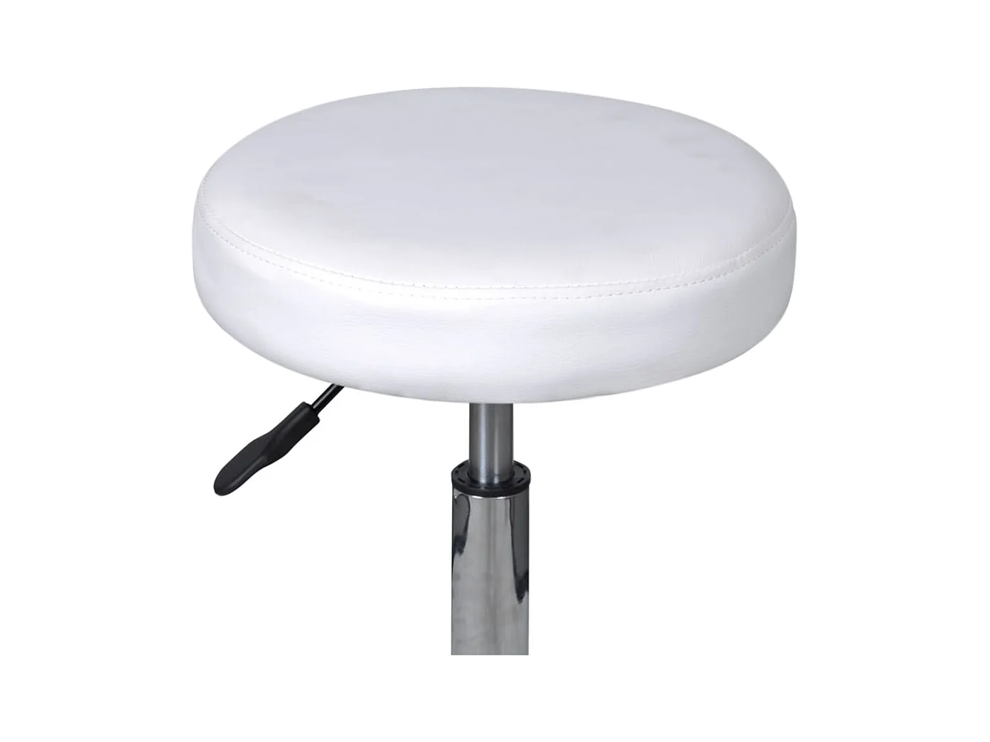 Bürohocker 2er Set Weiß 35,5x84 cm Kunstleder