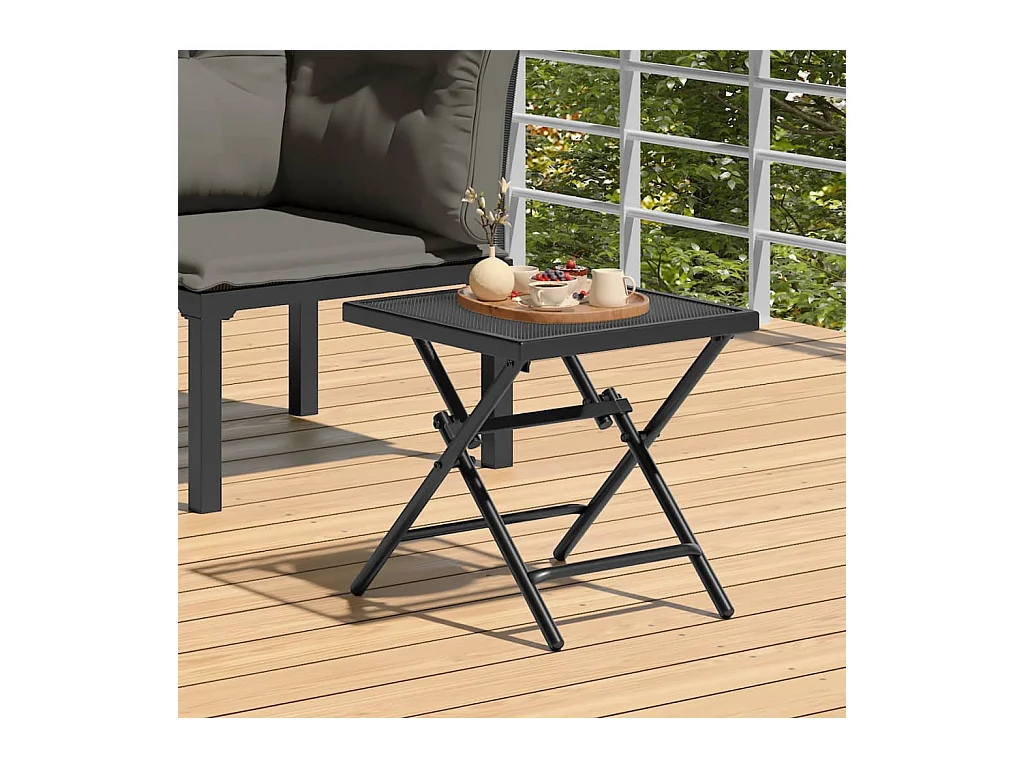 Table de jardin pliable anthracite 38x38x38 cm Treillis d'acier