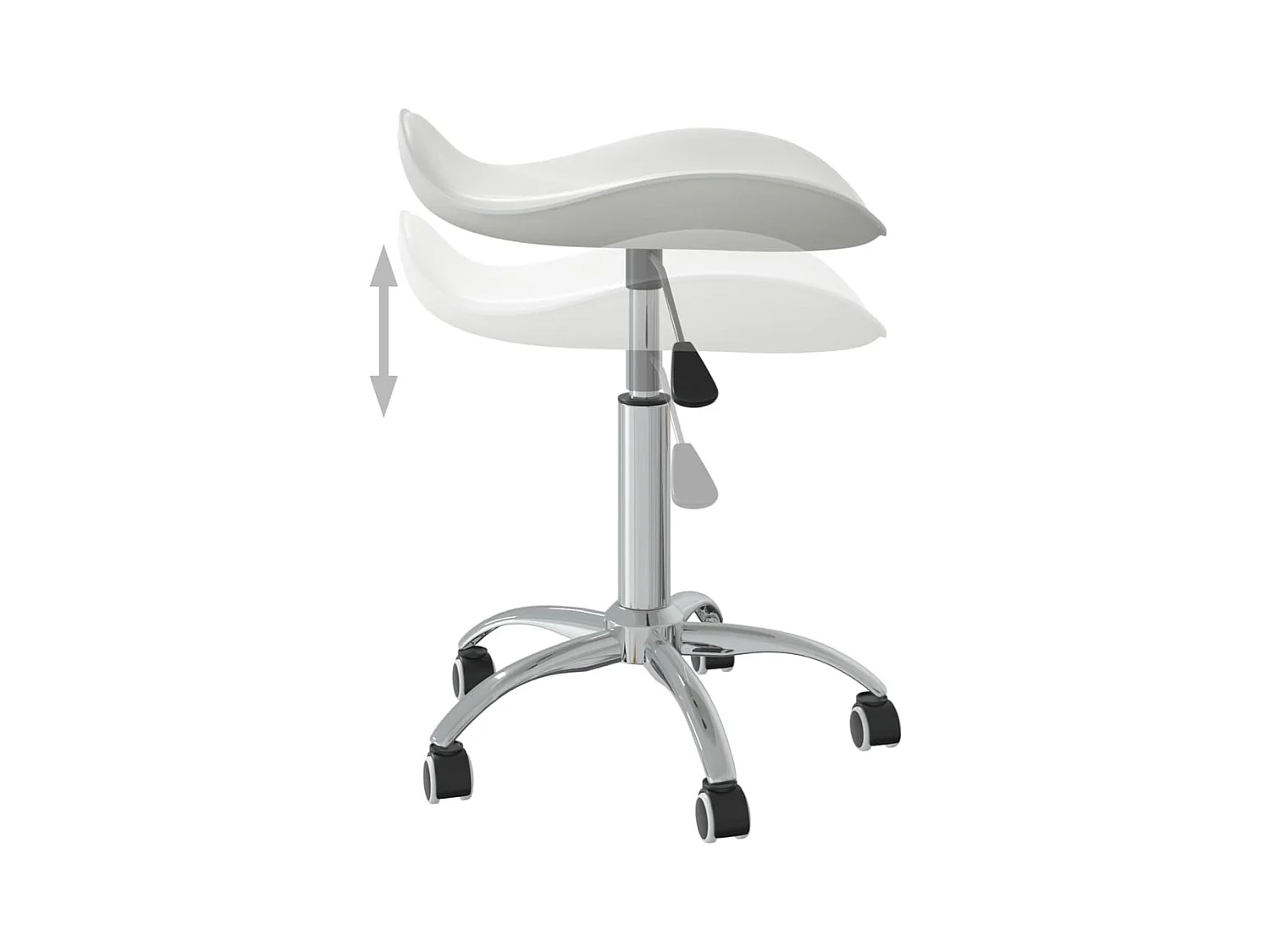 Weißer Bürostuhl aus Kunstleder